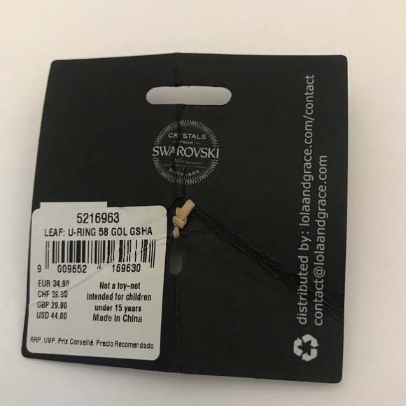 Lola and Grace Leaf U-Ring Swarovski crystals - Picture 6 of 6